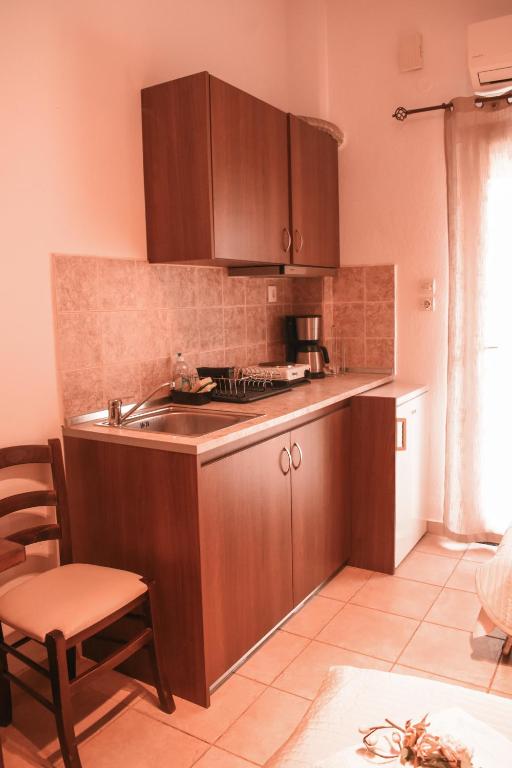 Kuchyň nebo kuchyňský kout v ubytování Cactus rooms