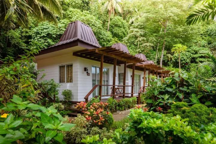 a small house in the middle of a forest at Tejero Highland Resort & Adventure Park in Valencia