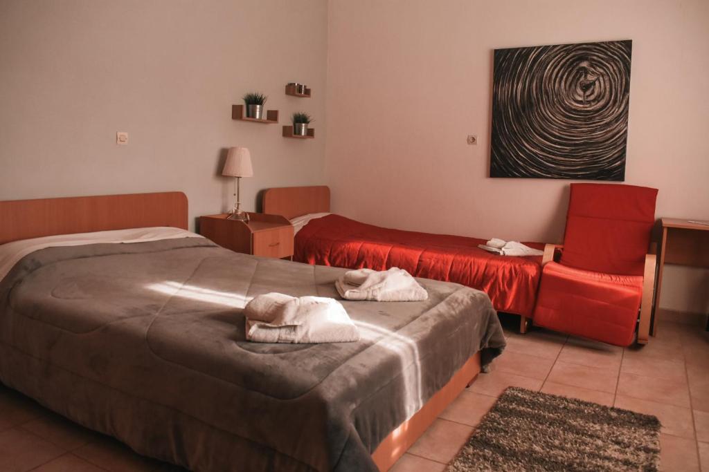 Postel nebo postele na pokoji v ubytování Cactus rooms