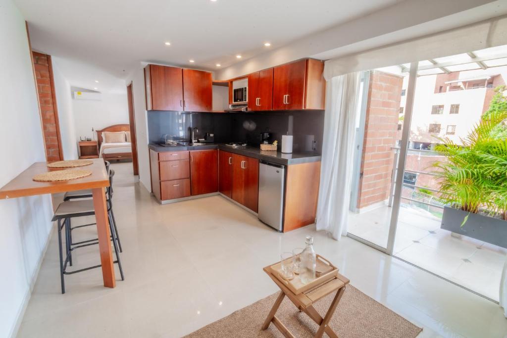 Kuchyň nebo kuchyňský kout v ubytování Suite House Juanambu