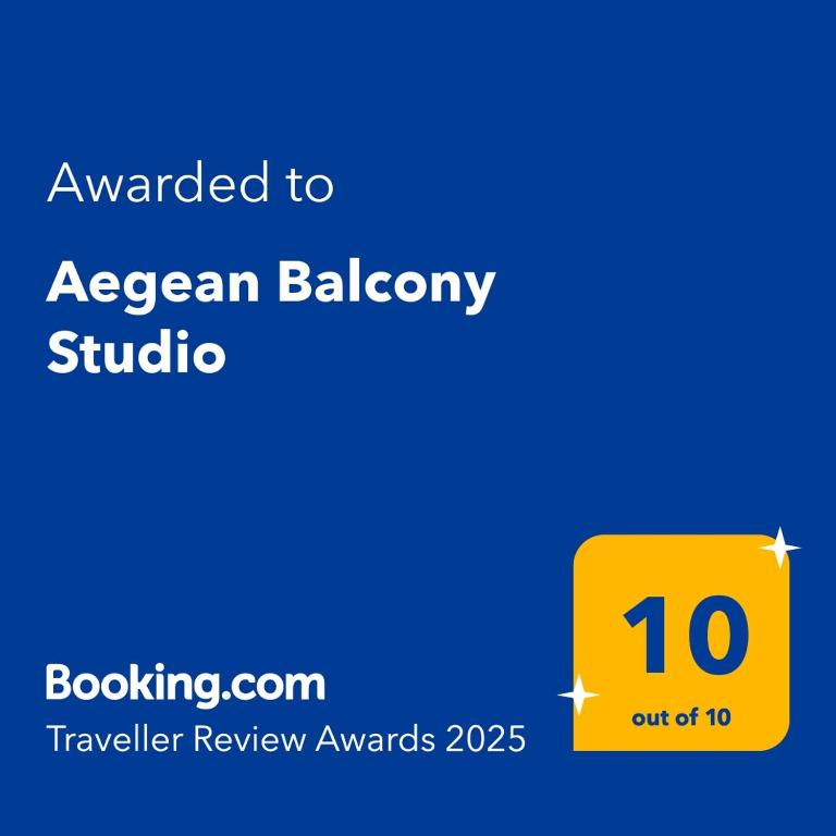 Certifikát, hodnocení, plakát nebo jiný dokument vystavený v ubytování Aegean Balcony Studio