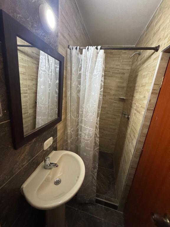 Koupelna v ubytování Hotel Tucan Pereira