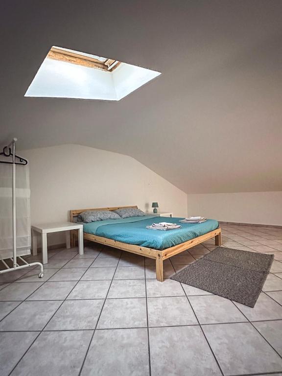 Postel nebo postele na pokoji v ubytování Dullos' House