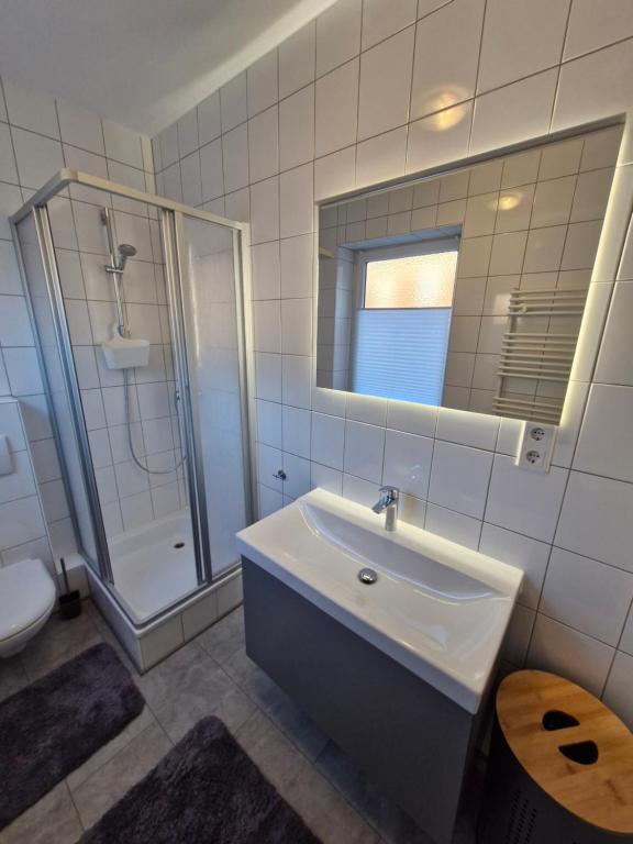 Koupelna v ubytování Kleine Möwe Emden