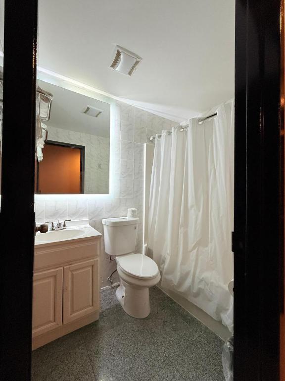 Koupelna v ubytování Hotel Key