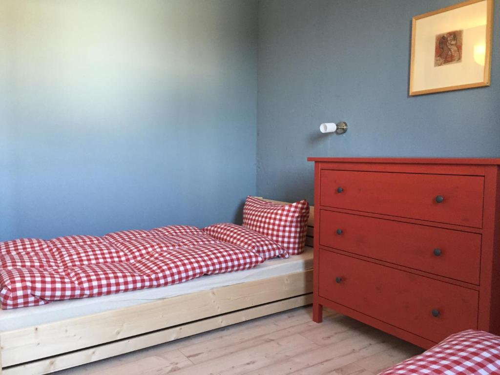 Postel nebo postele na pokoji v ubytování Hof Uhleck am Königsstuhl