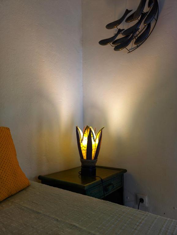 Postel nebo postele na pokoji v ubytování Appartement Papay dans Villa Fleurs des Iles