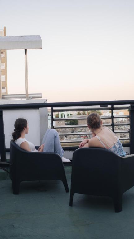 Balkón nebo terasa v ubytování MONS hostel