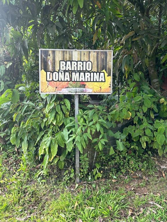 a sign that reads barrio dona mariana at Casa Marina in Pedregal