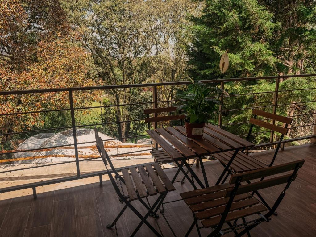 Balkón nebo terasa v ubytování Glamping-Zingo