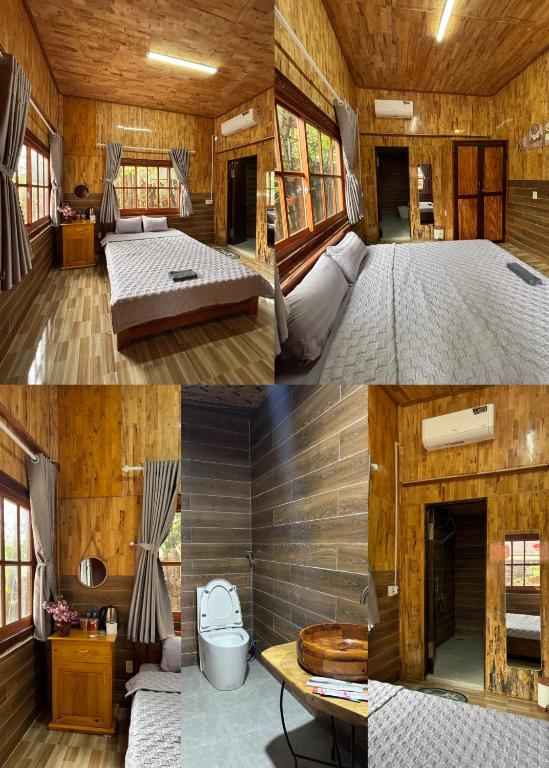 Postel nebo postele na pokoji v ubytování Lam House's Măng Đen
