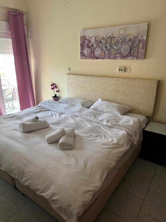Postel nebo postele na pokoji v ubytování Alexandros Hotel