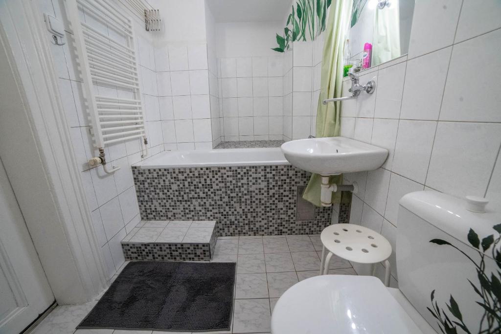 Koupelna v ubytování Apartments Katarina