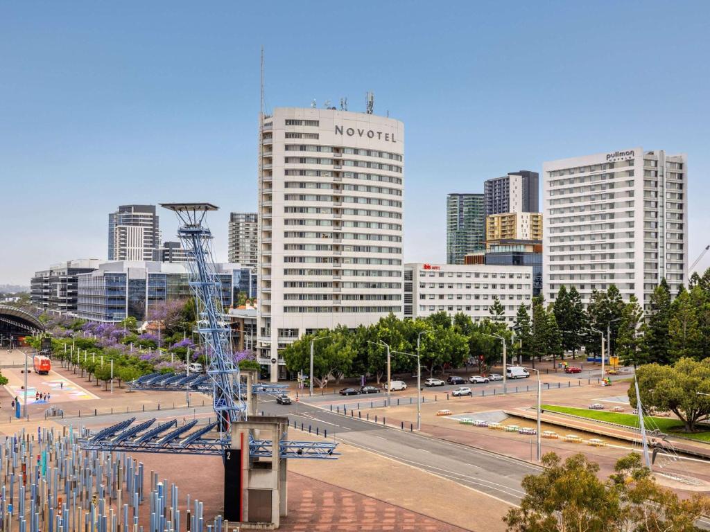Nespecifikovaný výhled na destinaci Sydney nebo výhled na město při pohledu z hotelu