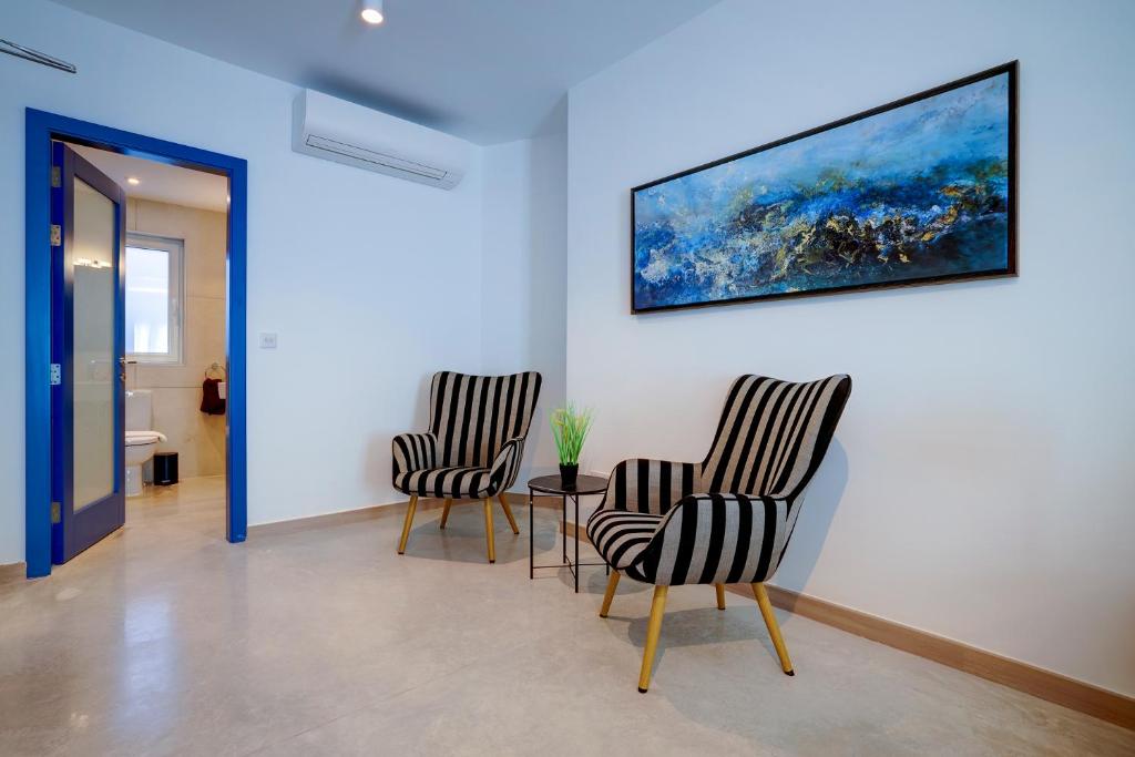Posezení v ubytování Kirxa Rooms and Suites