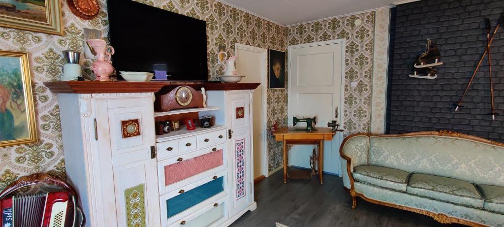 Kuchyň nebo kuchyňský kout v ubytování B&B Västralandet