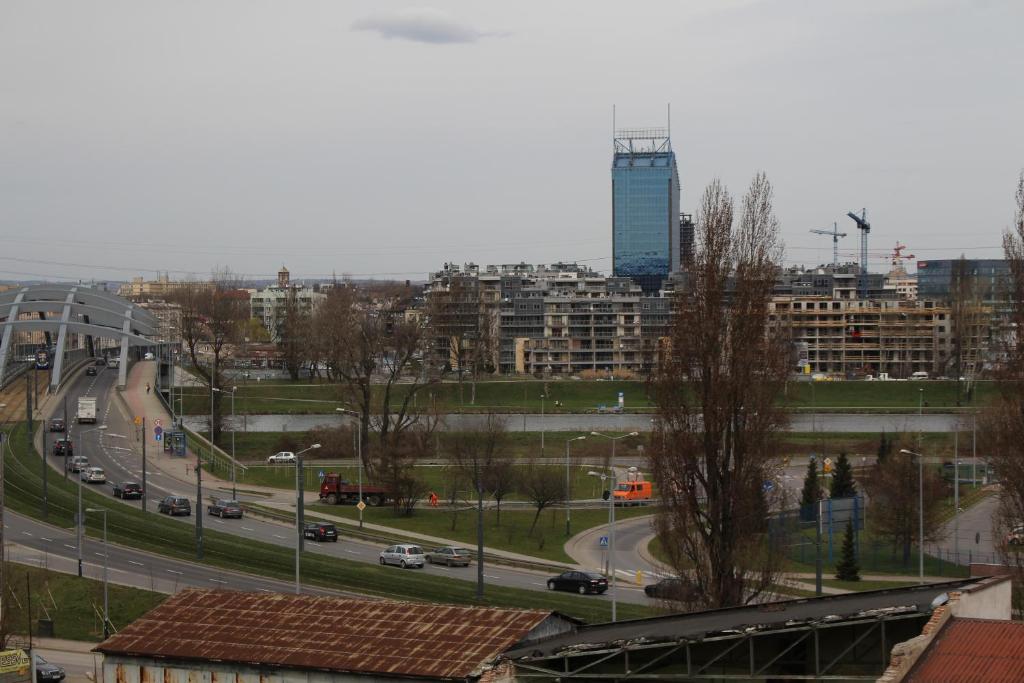 Widok na miasto Kraków z tego apartamentu