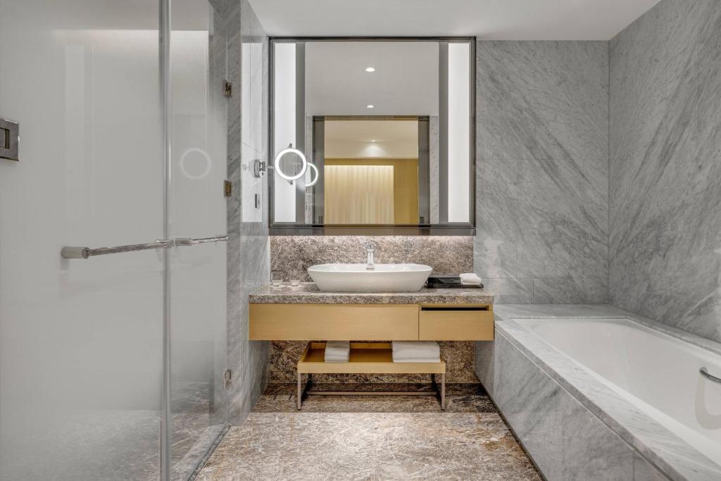 Koupelna v ubytování Kaohsiung Marriott Hotel