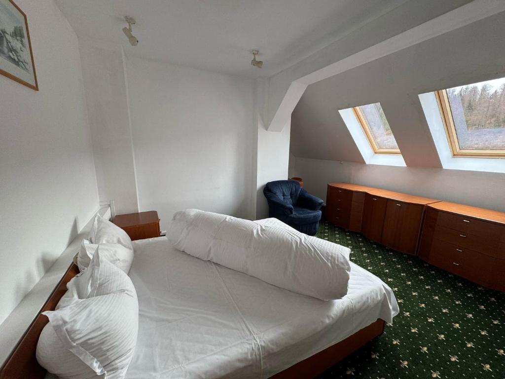 Postel nebo postele na pokoji v ubytování Hotel Iadolina