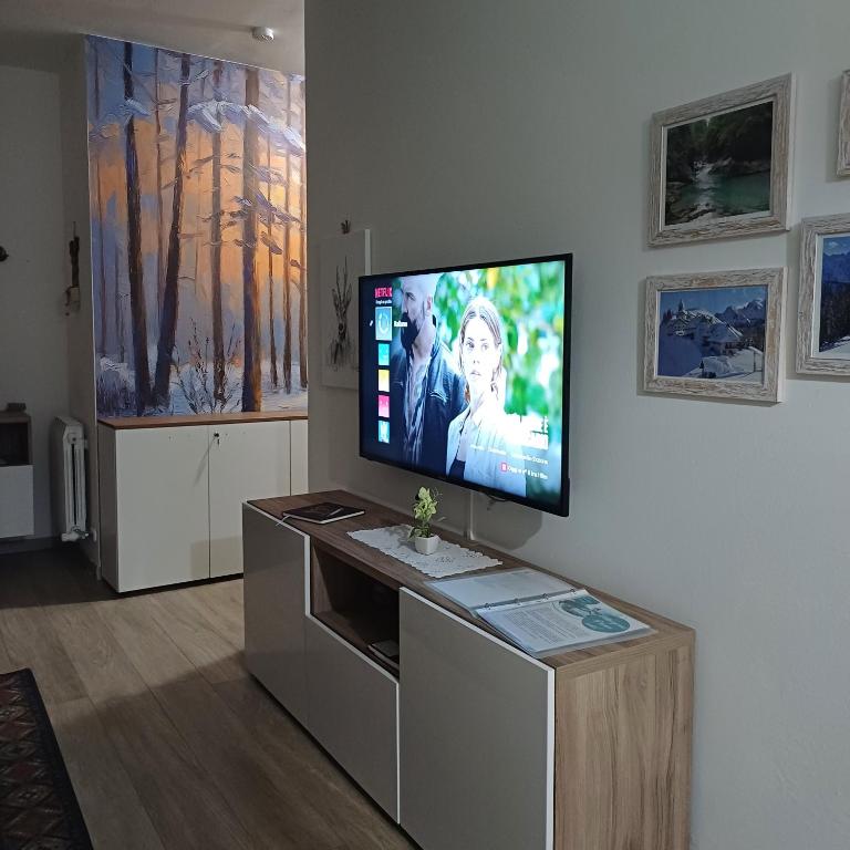 TV a/nebo společenská místnost v ubytování holiday home il tuo piccolo angolo di paradiso