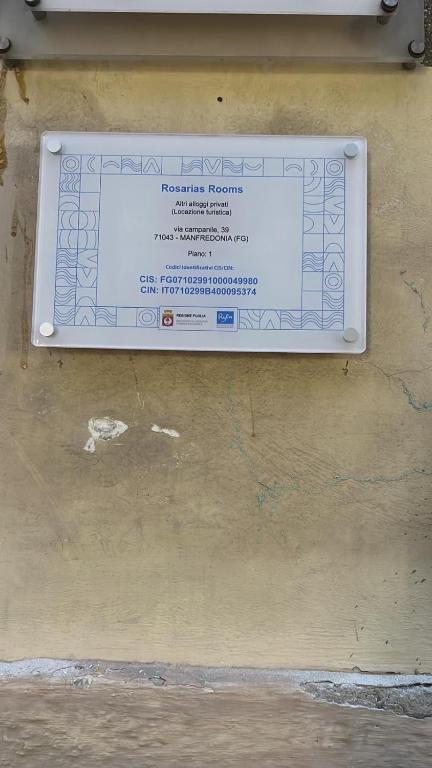 Certifikát, hodnocení, plakát nebo jiný dokument vystavený v ubytování Rosarias Rooms