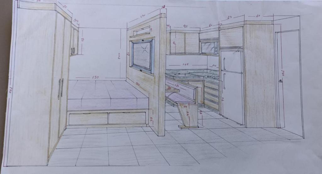 En eller flere senge i et værelse på Residencial Colinas