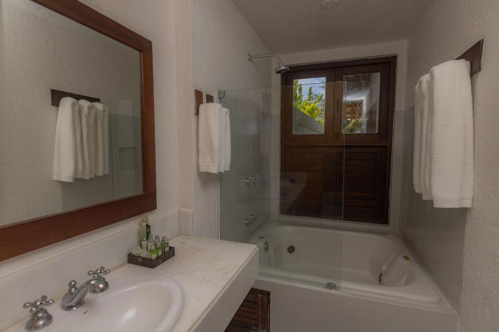 Koupelna v ubytování Hotel Maitei