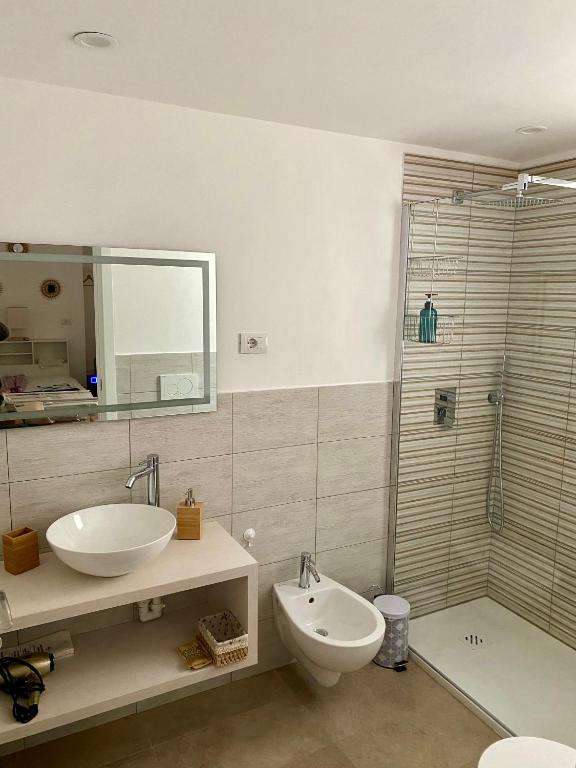 Koupelna v ubytování Zimmer Camere