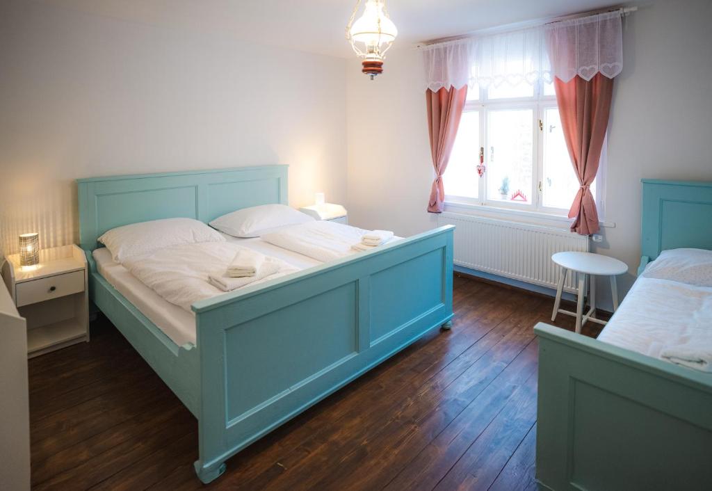 Postel nebo postele na pokoji v ubytování CHalupa Relax