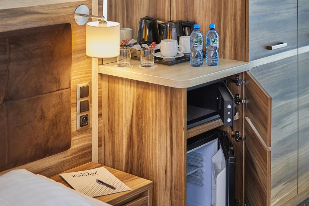 Kuchyň nebo kuchyňský kout v ubytování Cristal SPA