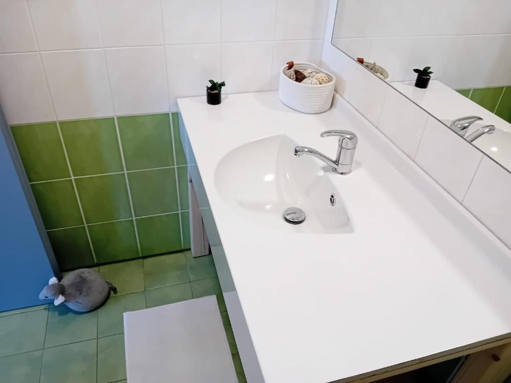 Koupelna v ubytování Hotel u Budvaru