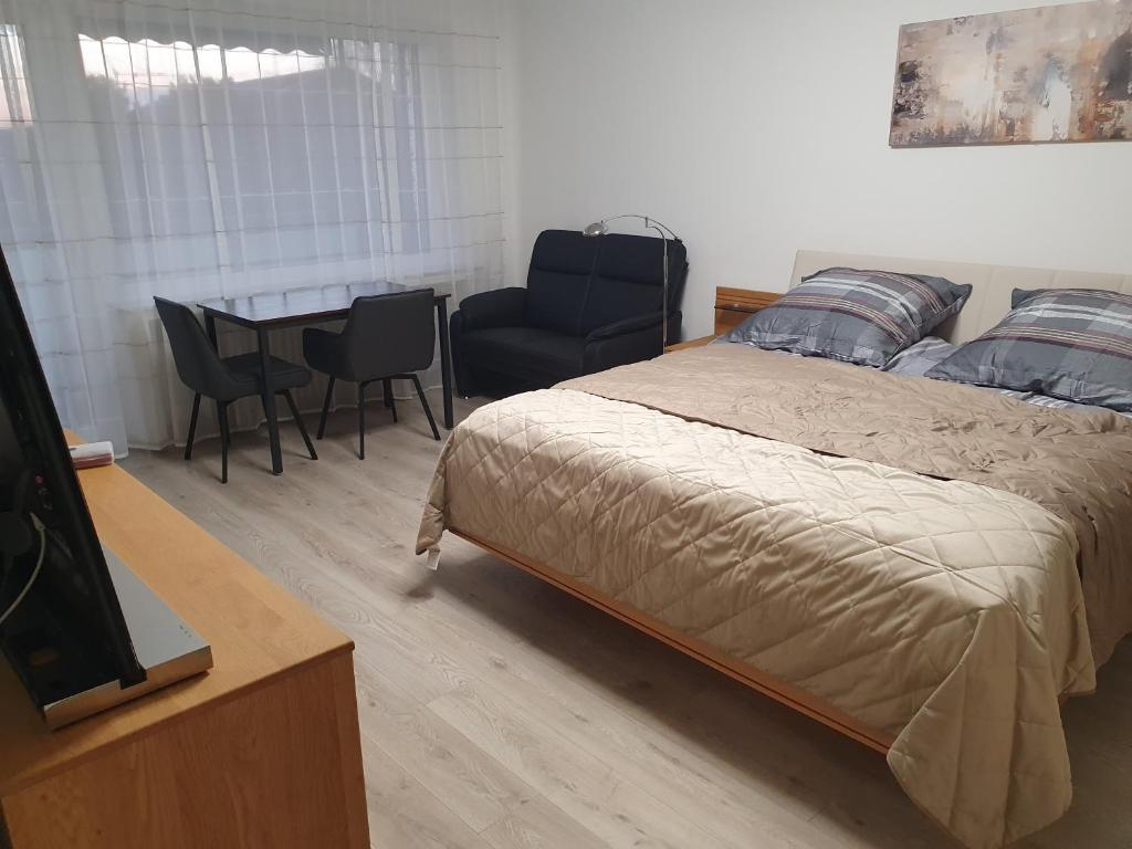 Postel nebo postele na pokoji v ubytování Luxusappartement