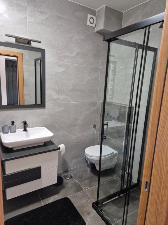 Koupelna v ubytování Apartman Milica