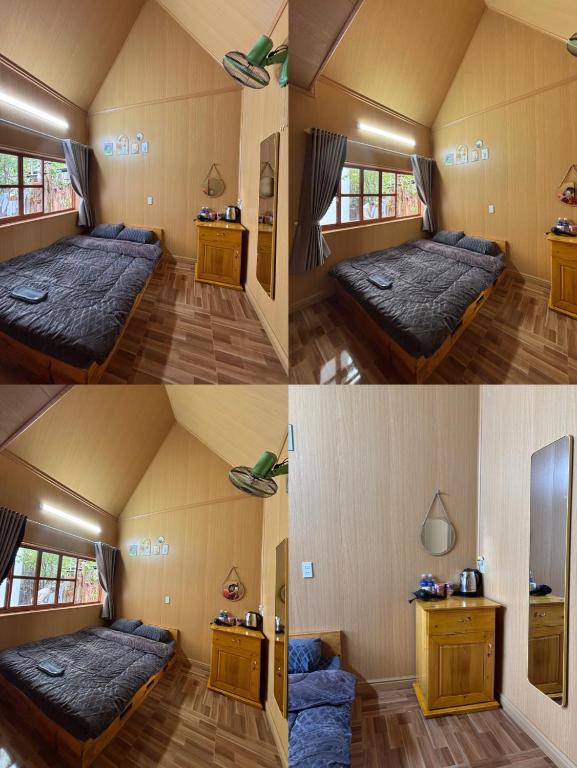 Postel nebo postele na pokoji v ubytování Lam House's Măng Đen