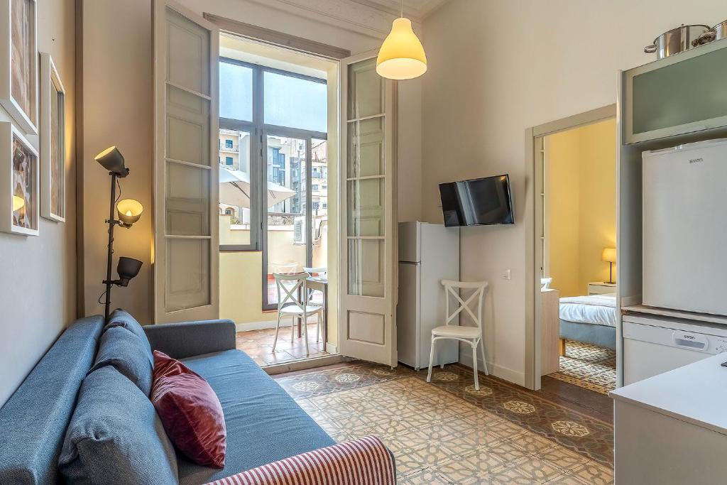 Kuchyň nebo kuchyňský kout v ubytování AB Bailen Apartments