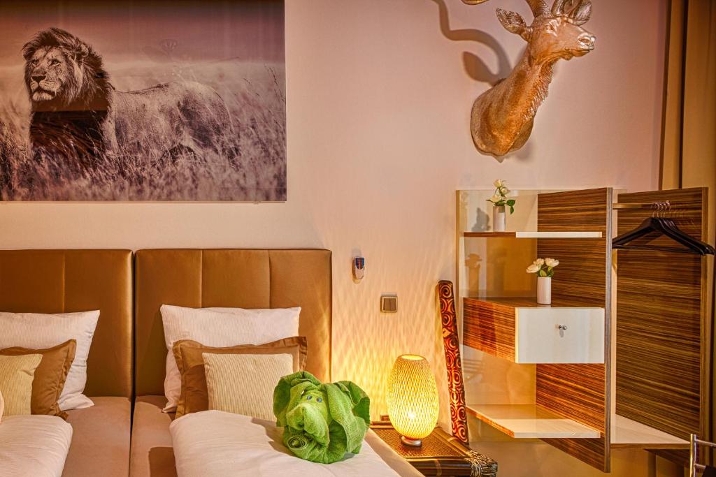Postel nebo postele na pokoji v ubytování Wuschl Lounge