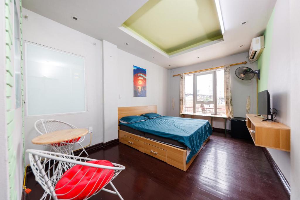 Postel nebo postele na pokoji v ubytování Twins Home