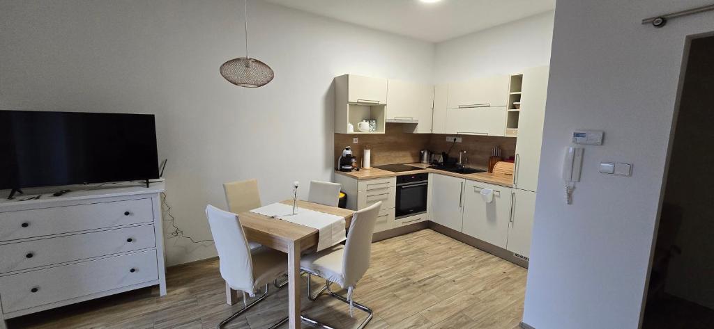 Kuchyň nebo kuchyňský kout v ubytování Znojmo apartmány