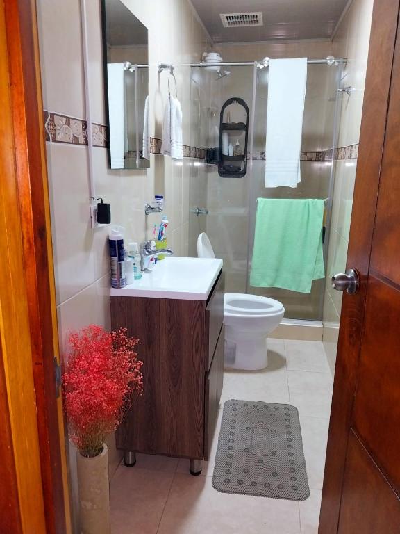 Koupelna v ubytování La Casa de Doña Gilma en Pijao
