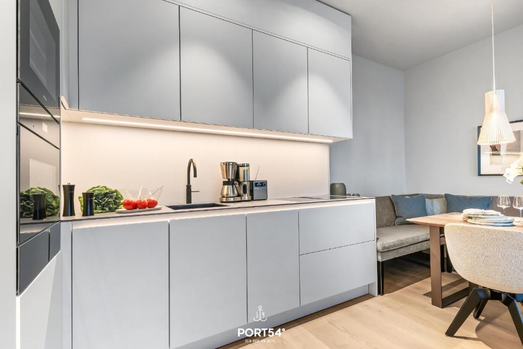 Kuchyň nebo kuchyňský kout v ubytování Haven Suite List auf Sylt