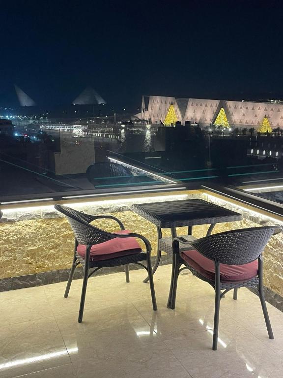 Balkón nebo terasa v ubytování Joya Grand Museum & Pyramids View