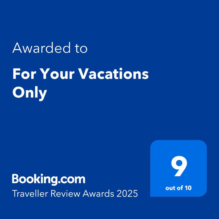 Certifikát, hodnocení, plakát nebo jiný dokument vystavený v ubytování For Your Vacations Only