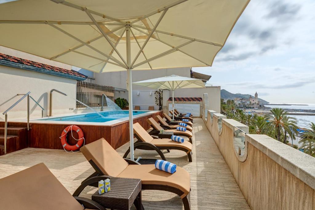 Balkón nebo terasa v ubytování Sercotel Kalma Sitges