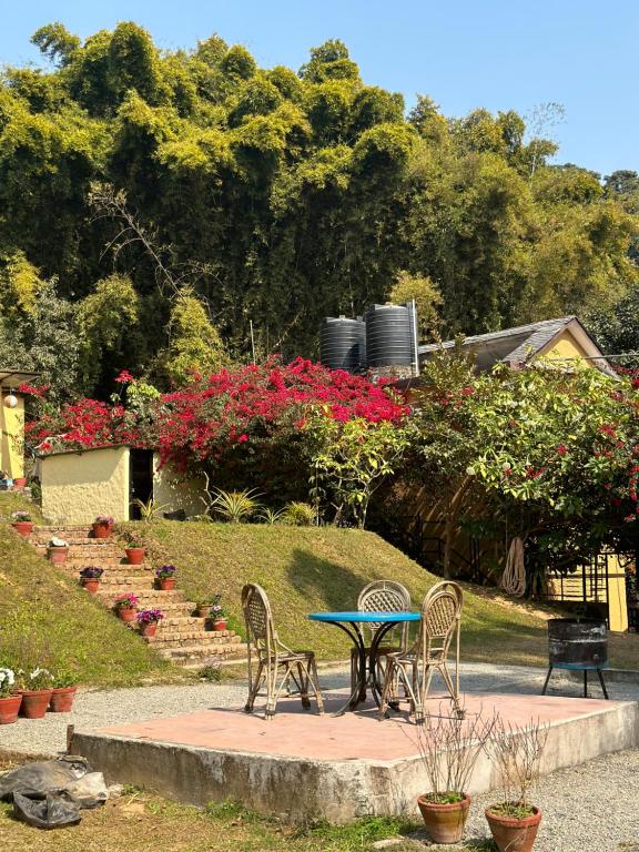 Un jardín fuera de Hotel Tourist Residency