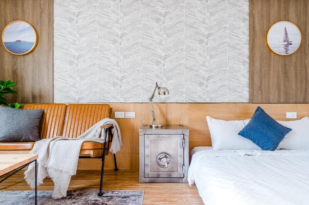 Postel nebo postele na pokoji v ubytování Penghu Sea Residences Hall