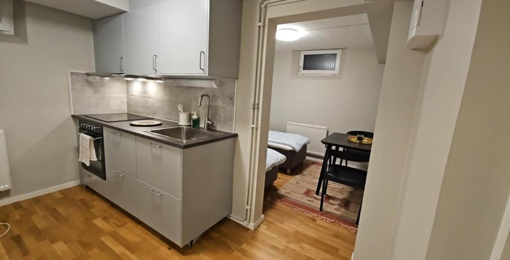 Kuchyň nebo kuchyňský kout v ubytování Entire Apartment 20 sqm Modern & Free Parking