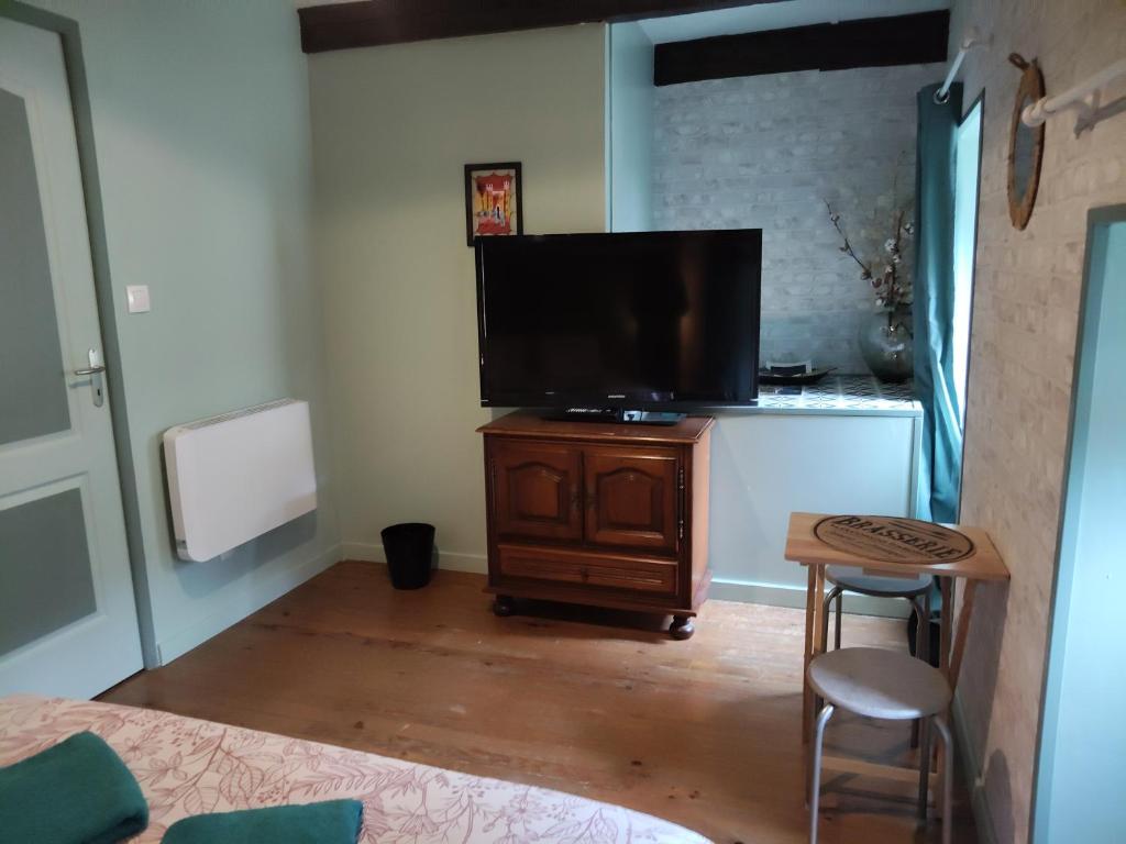 TV a/nebo společenská místnost v ubytování THEODORA