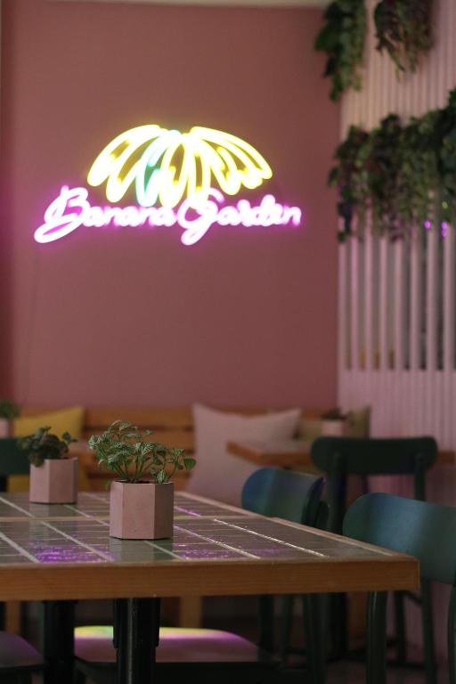 Restaurace v ubytování Banana Garden La Palma