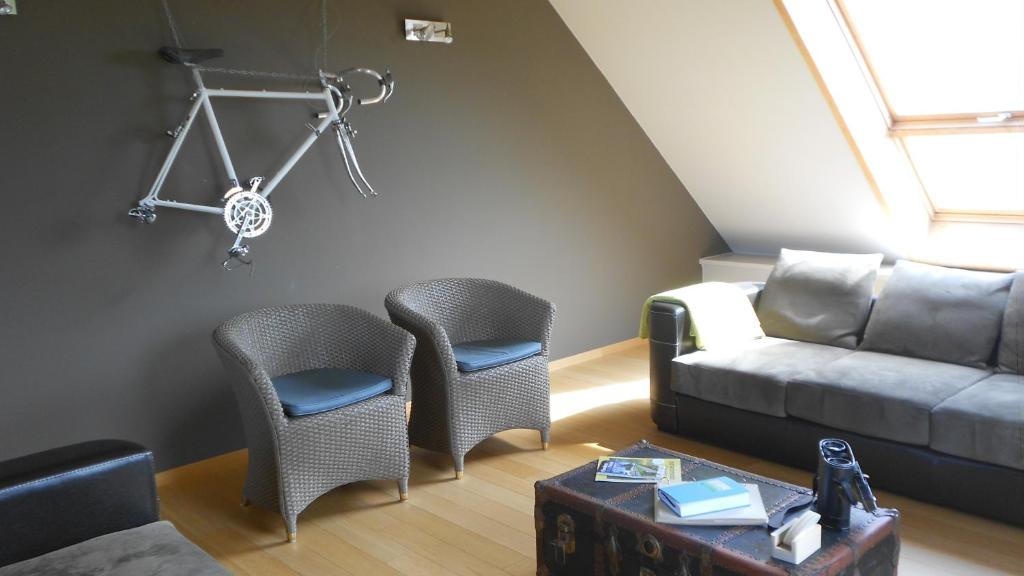 Posezení v ubytování b&b Kraaiberg