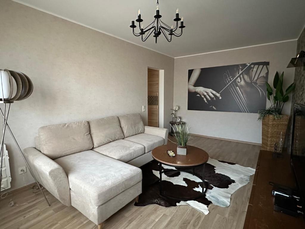 Posezení v ubytování Just Apartments